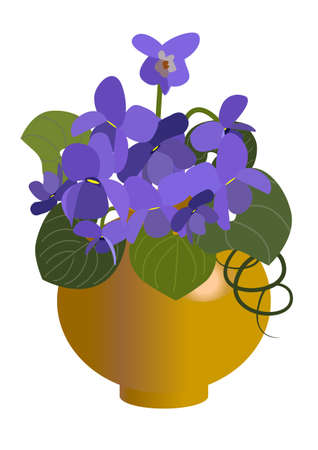 in a vase there is a beautiful bouquet from flowersのイラスト素材