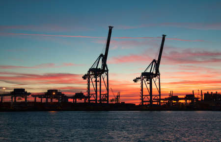 The city and the port of Genoaのeditorial素材