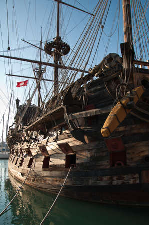 Detail of city of Genoa in Italyの写真素材