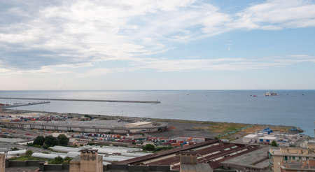 Costa Concordia wreck enters Genoa port for scrapping on 27 July 2014   のeditorial素材