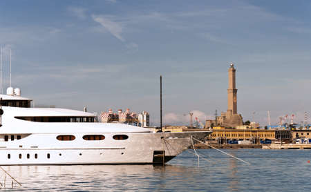 Genoa by sea Italyのeditorial素材