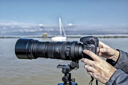 Camera with Zoomの写真素材