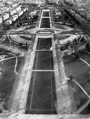 The Champs of Mars, view from Eiffel Tower の写真素材