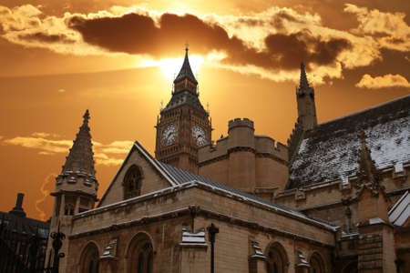 London, Big Ben and House of Parliament の写真素材