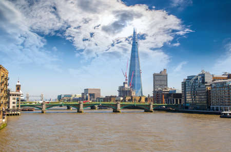 London, Mar 20  The Shard,skyscraper in London, 20 March 2013 The Shard also referred to as the Shard of Glass, is a 95-storey skyscraper in London  Its construction began in March 2009 and inaugurated on 5 July 2012, It opened to the public on 1 Februaryのeditorial素材