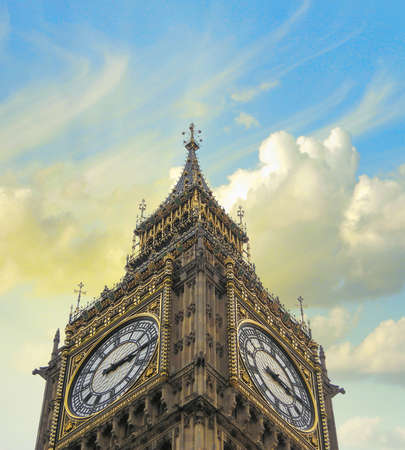 London, The Big Ben with Beautiful sky の写真素材
