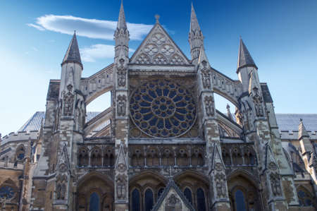 The Westminster Abbey, church in London, UK.の写真素材