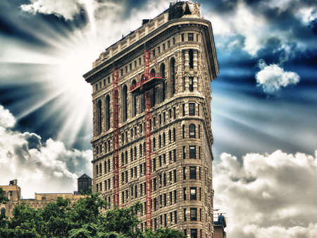Flat Iron building, One of the first skyscrapers in New York City のeditorial素材
