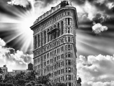 Flat Iron building, One of the first skyscrapers in New York City のeditorial素材