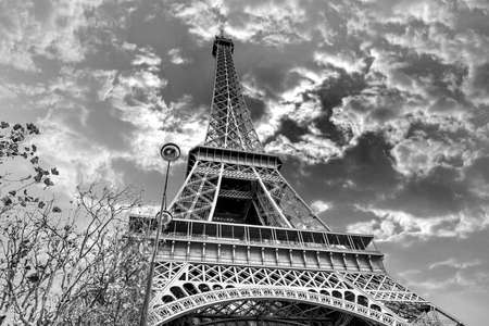 The Eiffel Tower with beautiful sky.の写真素材