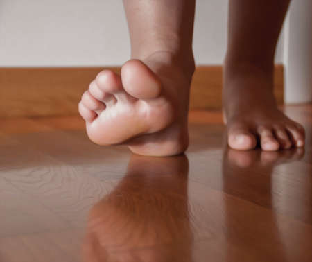 Foot woman walkingの写真素材