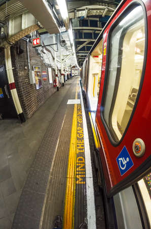 Train in station, London 