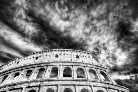Beautiful sky above colosseum in Rome.の写真素材