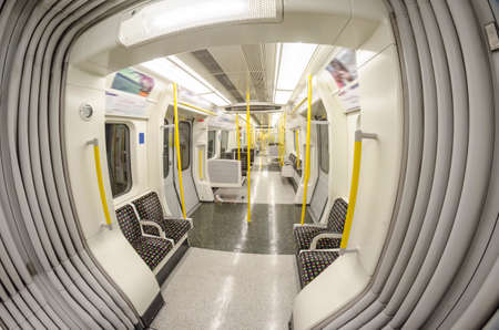 Inside the train. London underground.のeditorial素材