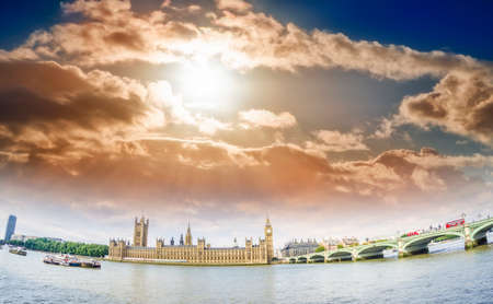 Westminsyer palace and bridge with beautiful sky.の写真素材