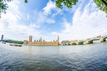 Westminsyer palace and bridge with beautiful sky.の写真素材