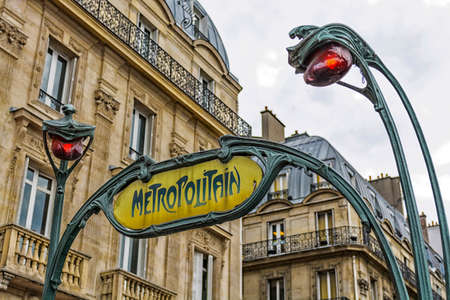Metro sign in Paris.のeditorial素材