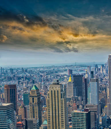 Beautiful aereal view of Manhattan.の写真素材
