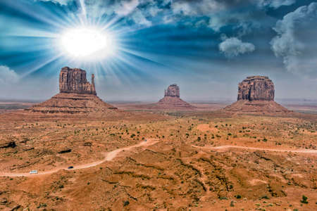 Monument Valley with beautiful sky.の写真素材