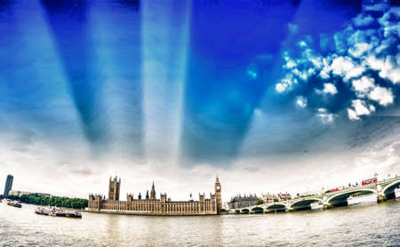 Westminsyer palace and bridge with beautiful sky.の写真素材