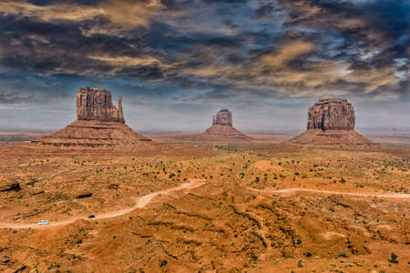 Monument Valley with beautiful sky.の写真素材