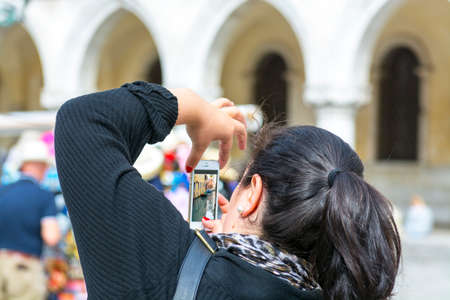Tipical tourist in Venice.の写真素材