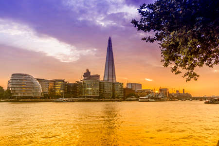 London skyline from the Thames.のeditorial素材