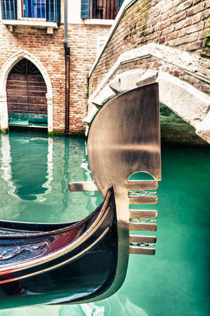 Typical comb or bow gondola iron.の写真素材