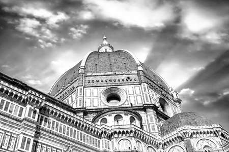 Details of Brunelleschi's dome in Florence.の写真素材