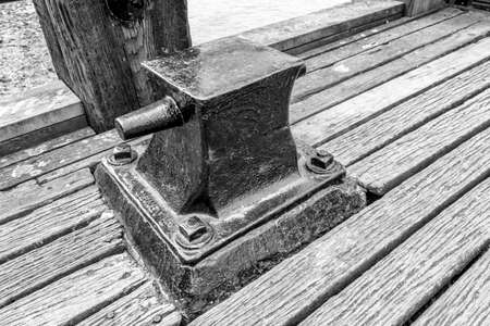 Old bollard on the Themes.の写真素材