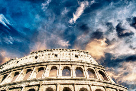 Beautiful sky above colosseum in Rome.の写真素材