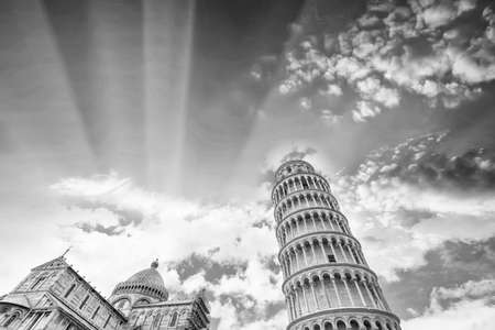 The Cathedral and Leaning Tower, Pisa.の写真素材