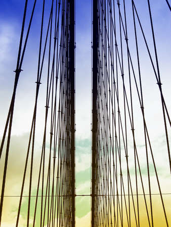 Brooklyn Bridge's cables.