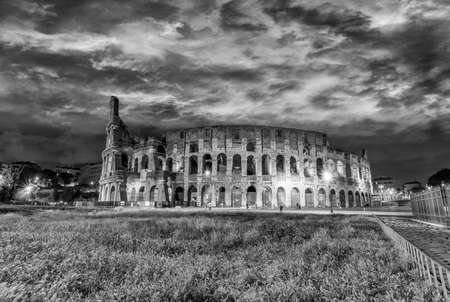 Beautiful view of Colosseum by night.の写真素材