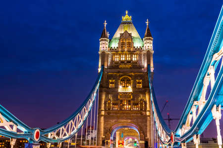 Beautiful view of Tower Bridge by night.の写真素材