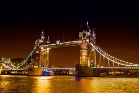 Tower Bridge by night.の写真素材