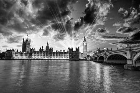 Beautiful view of Westminster by night.の写真素材
