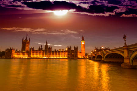 Beautiful view of Westminster by night.の写真素材