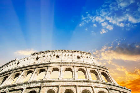 Beautiful sky above colosseum in Rome.の写真素材