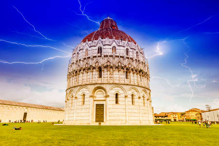 Baptistery of Pisa.の写真素材