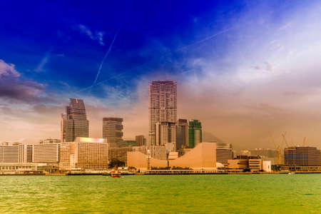Honk Kong view from the sea.の写真素材