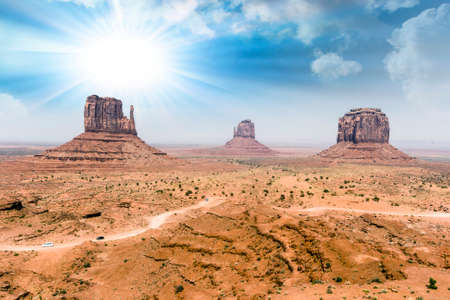 Monument Valley with beautiful sky.の写真素材