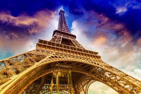 The Eiffel Tower from below.の写真素材