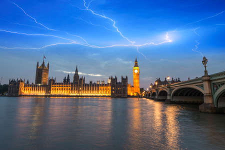 Beautiful view of Westminster by night.の写真素材