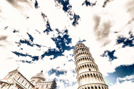 The Cathedral and Leaning Tower, Pisa.の写真素材
