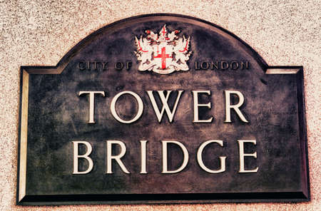 Tower bridge plate.のeditorial素材