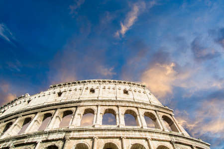 Beautiful sky above colosseum in Rome.の写真素材