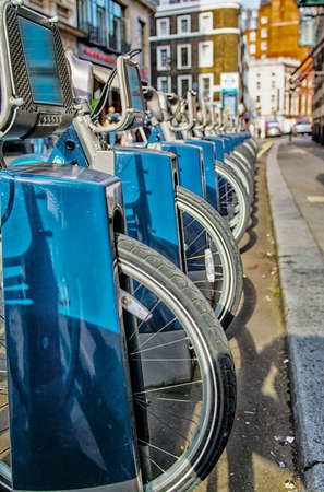 Bicyles in London.