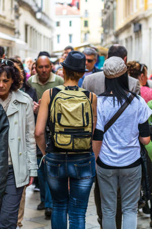 VENICE - APRIL 04: Milions of tourist visit Venis every years. April 05, 2014 in Venice. Venice is one of the most visited cities in the world.のeditorial素材