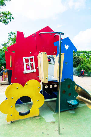 Playground under the eiffel tower.の写真素材